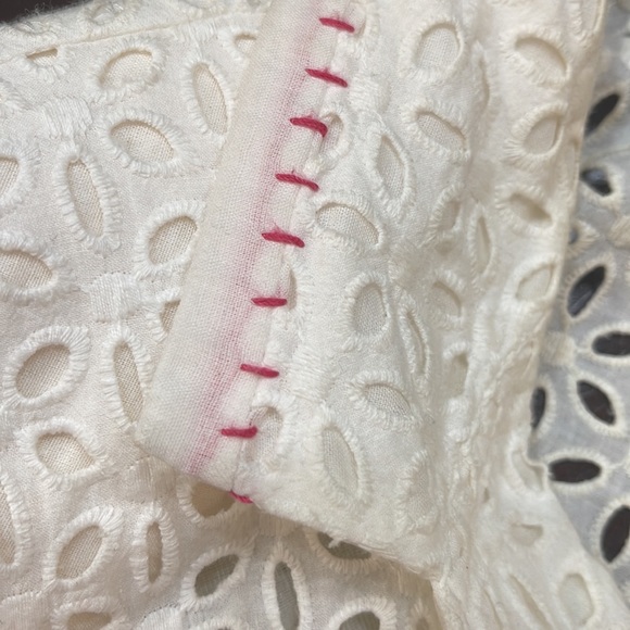 Fuego cotton eyelet embroidered white 3/4 sleeve jacket IT44 US8 - Picture 12 of 14